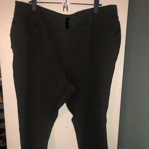 Olive green jegging dress pants